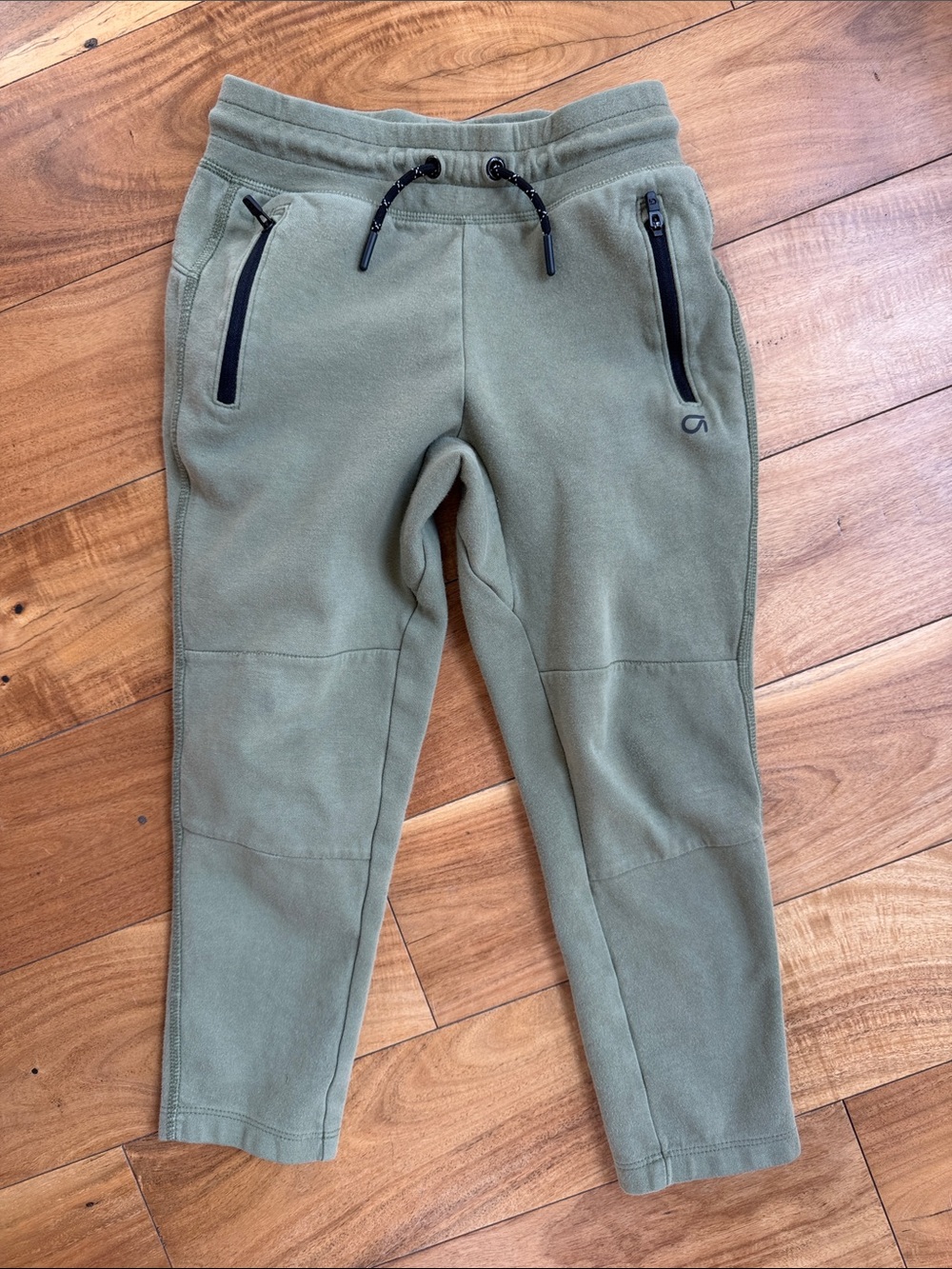 GAP Olive Green Kids Fleece Joggers with Zip Pockets